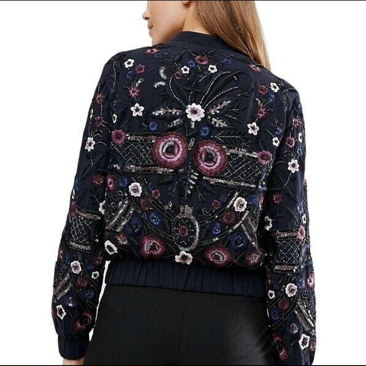 NEEDLE & THREAD beaded bomber