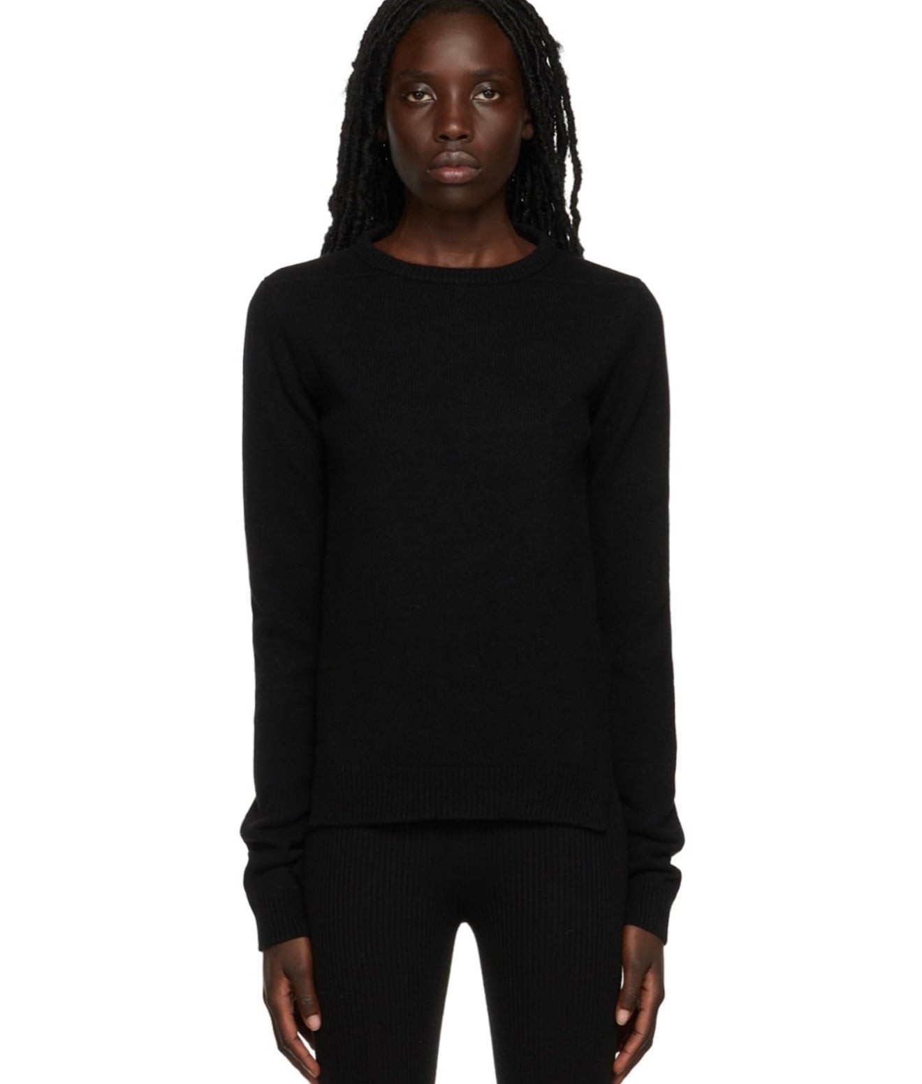 RICK OWENS - BLACK CASHMERE SWEATER