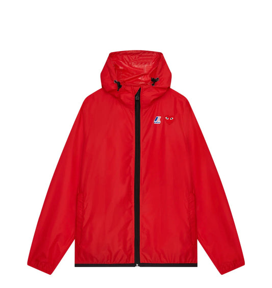 Commes Des Garçons PLAY x K-WAY UNISEX JACKET Claude Full Zip - Red