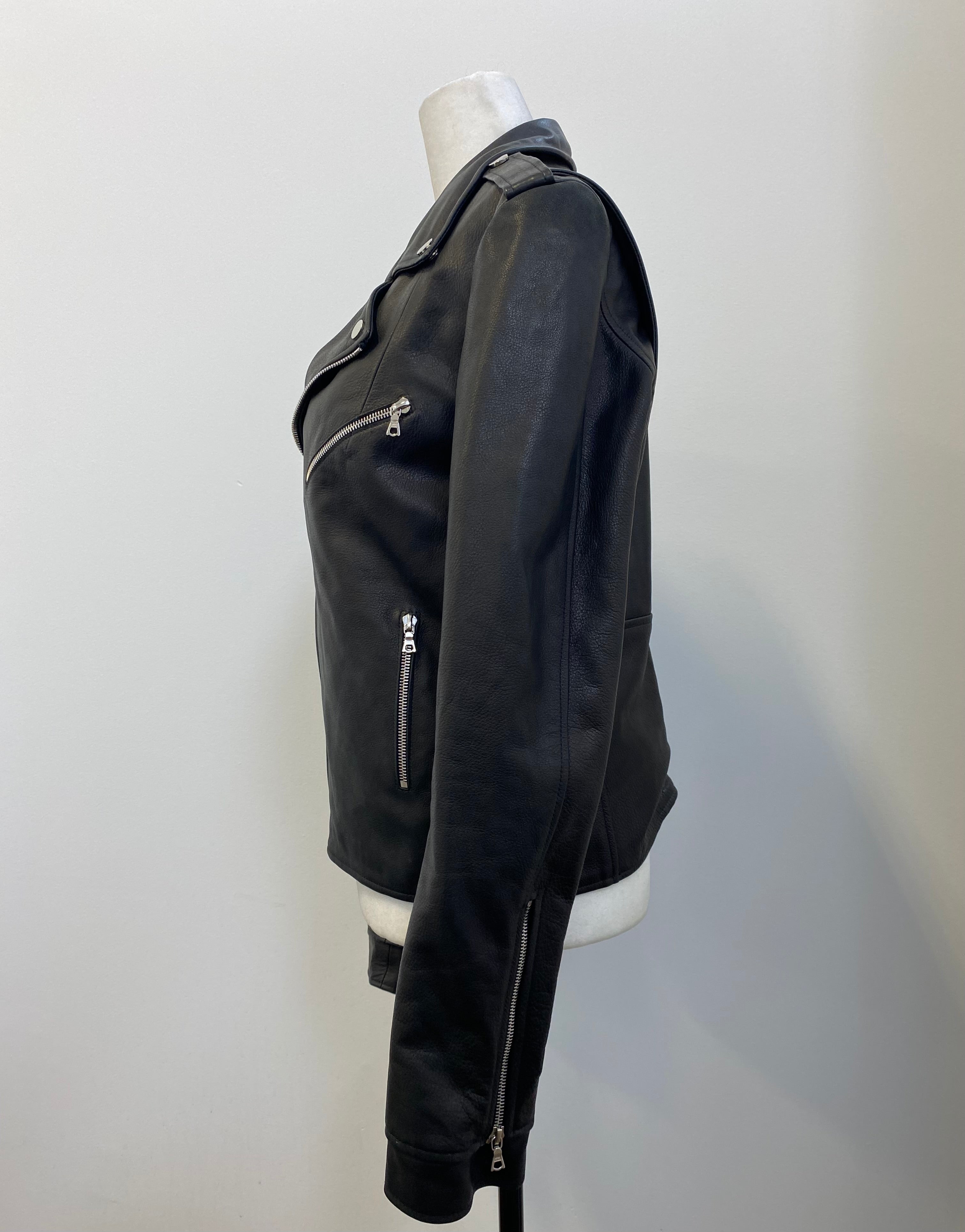 Black X Namesake Gucci-Lined Leather Jacket