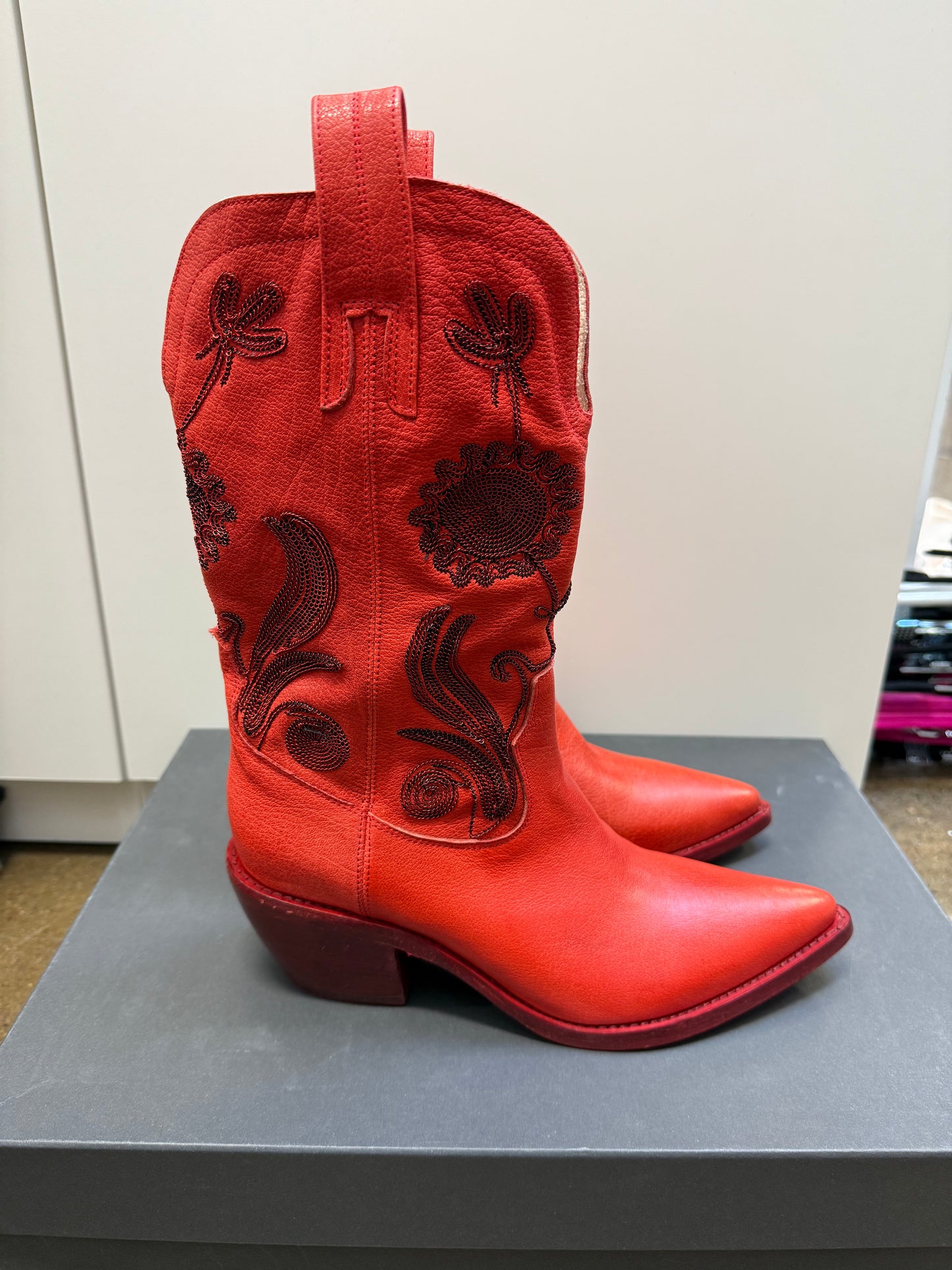 FAUZIAN JEUNESSE - Red Western Boot