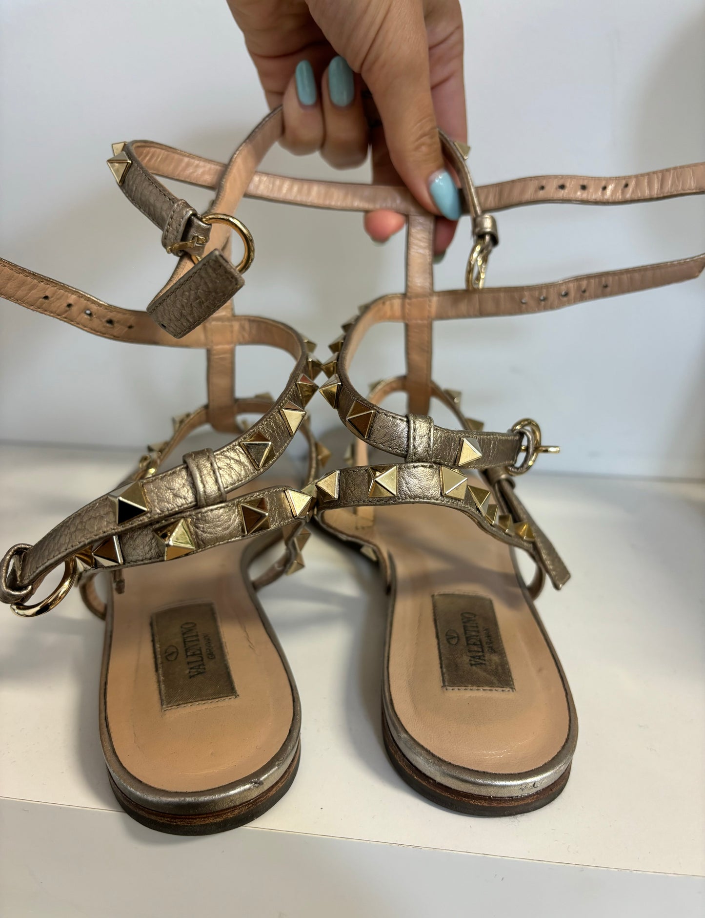 Valentino Rock Stud Thong Sandal