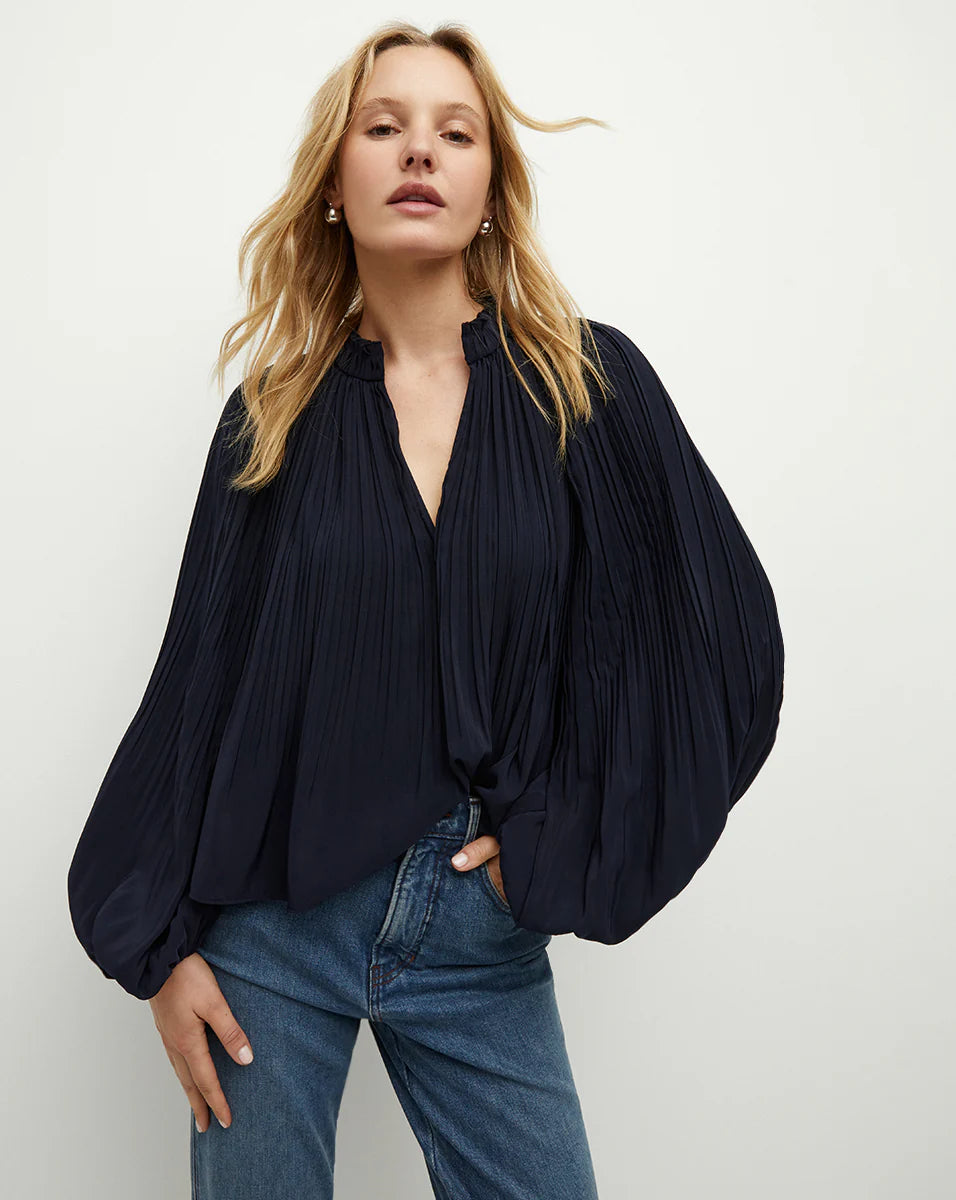 VERONICA BEARD Walker Pleated Top