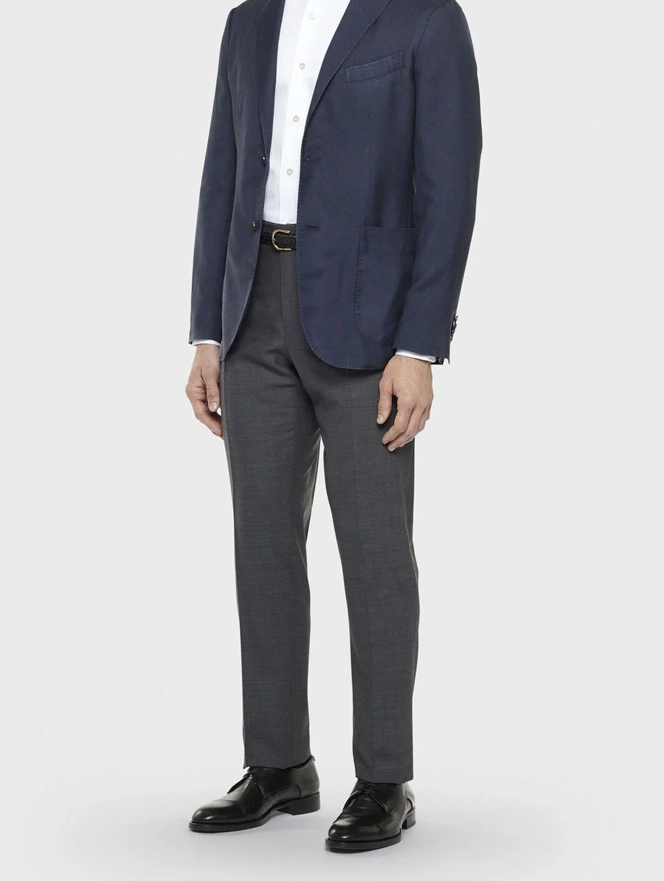 BOGLIOLI MILANO - Grey 100% virgin wool trousers