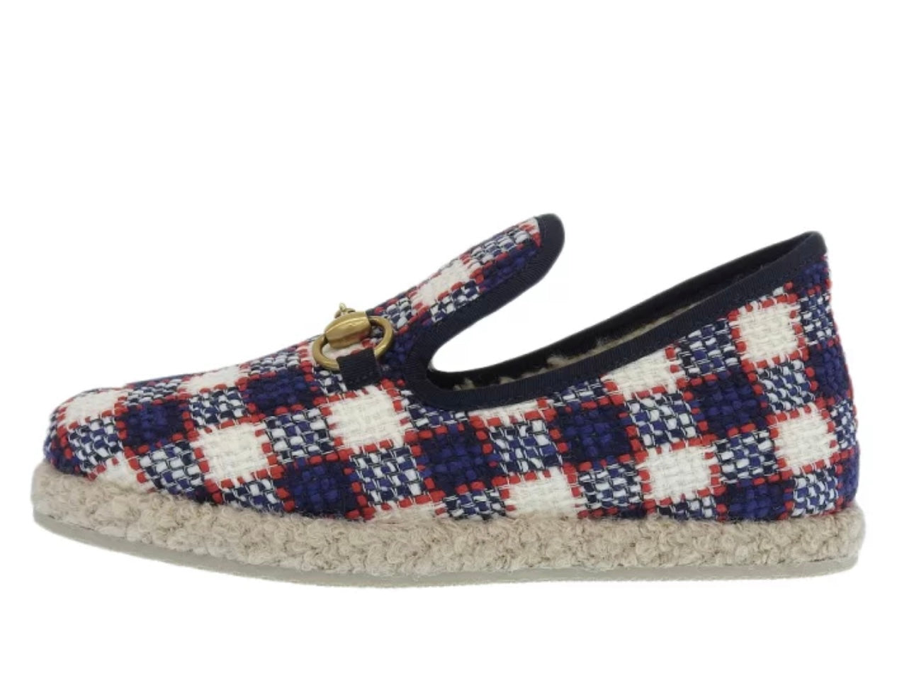 Gucci - Check Tweed Loafers