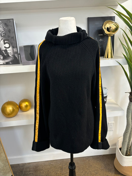 HAIDER ACKERMAN black sweater with gold stripe