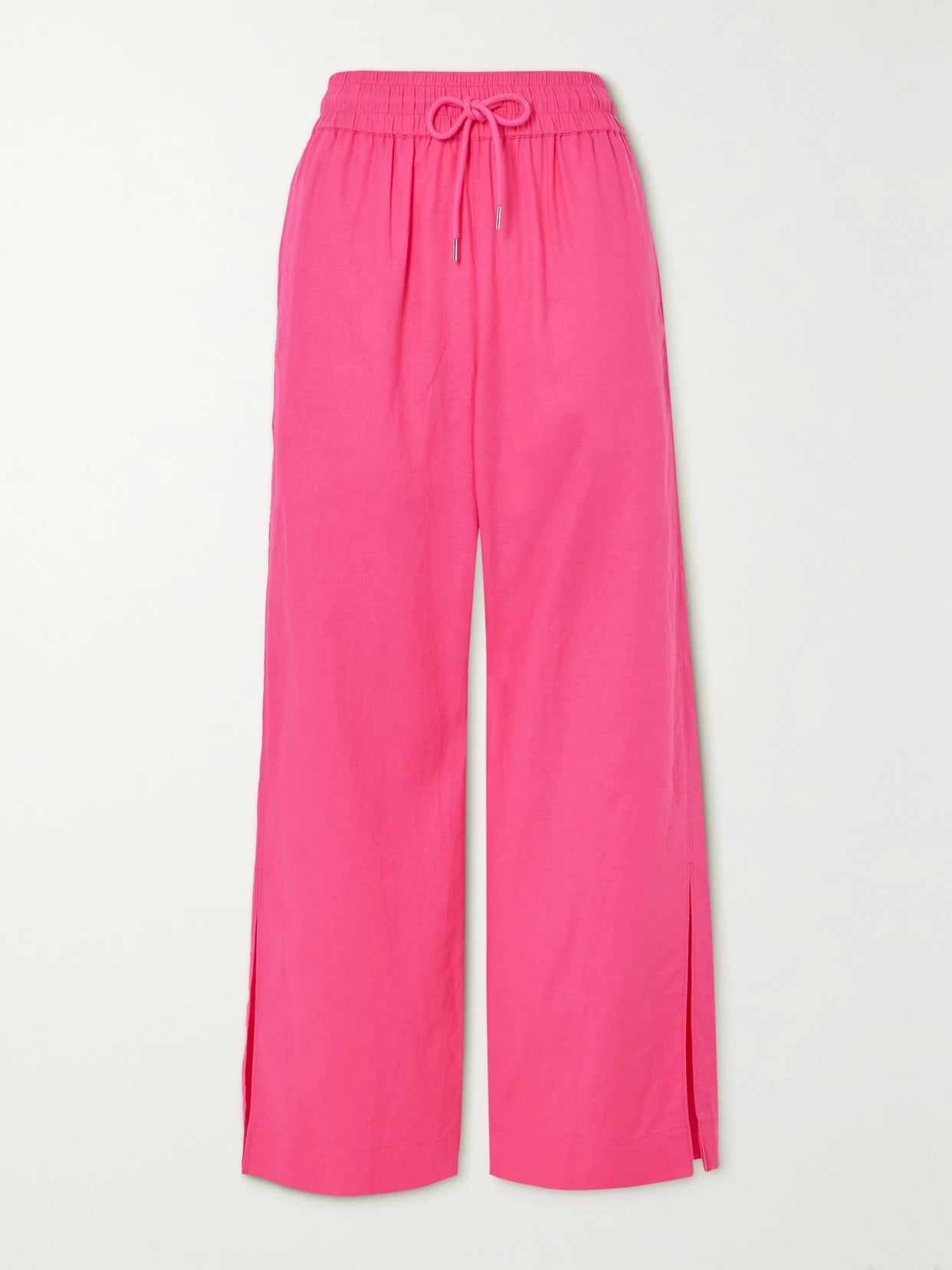FRAME linen blend pants in flamingo