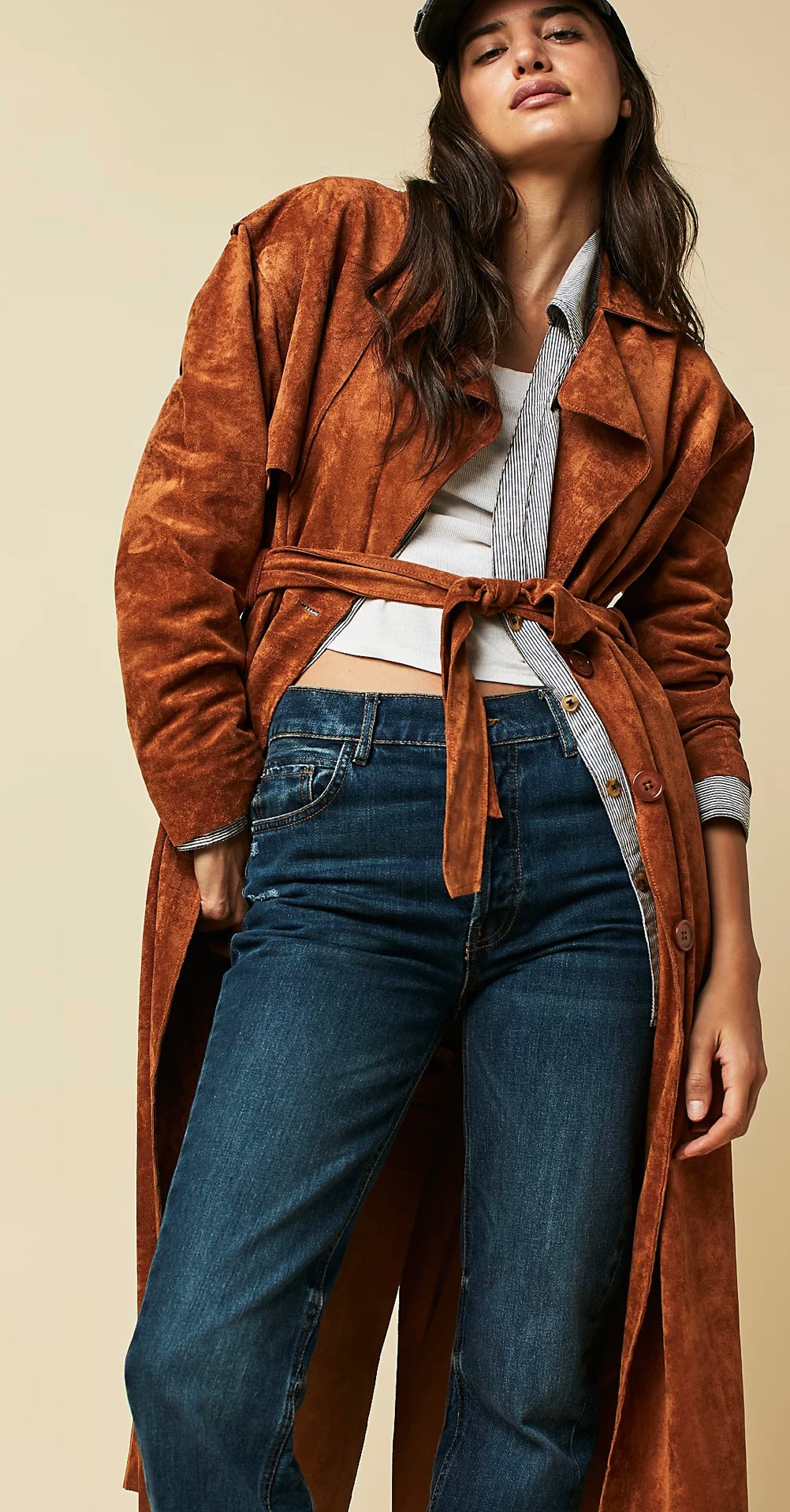 Blank NYC X Free People Vegan Suede Trench