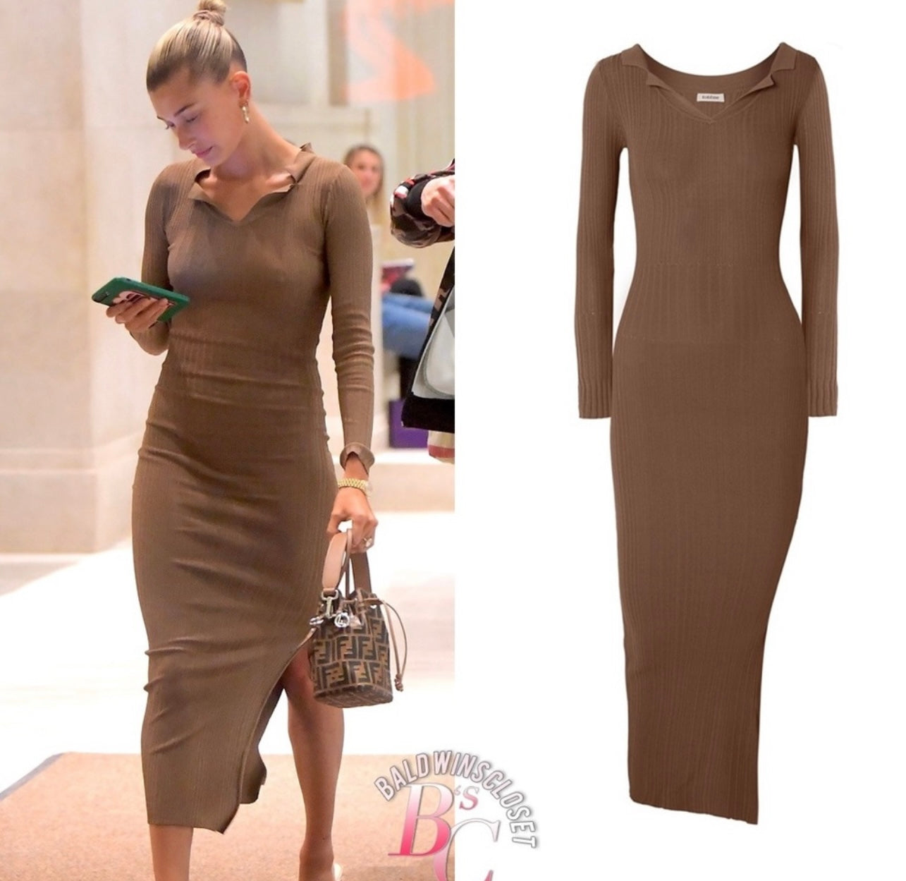 TOTEME
Arezzo Ribbed Knit Midi Dress