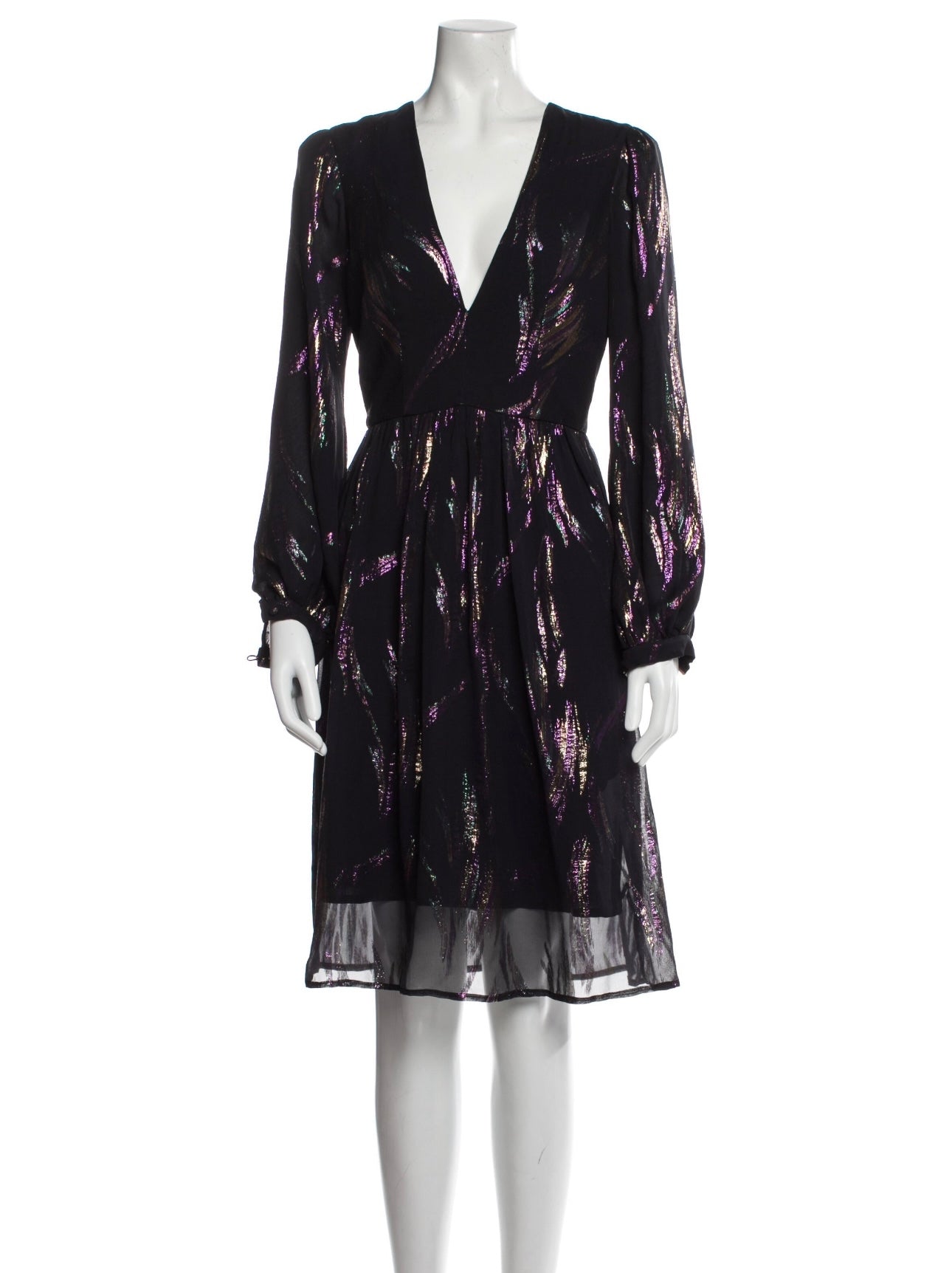 Saloni - Printed Knee-length dress