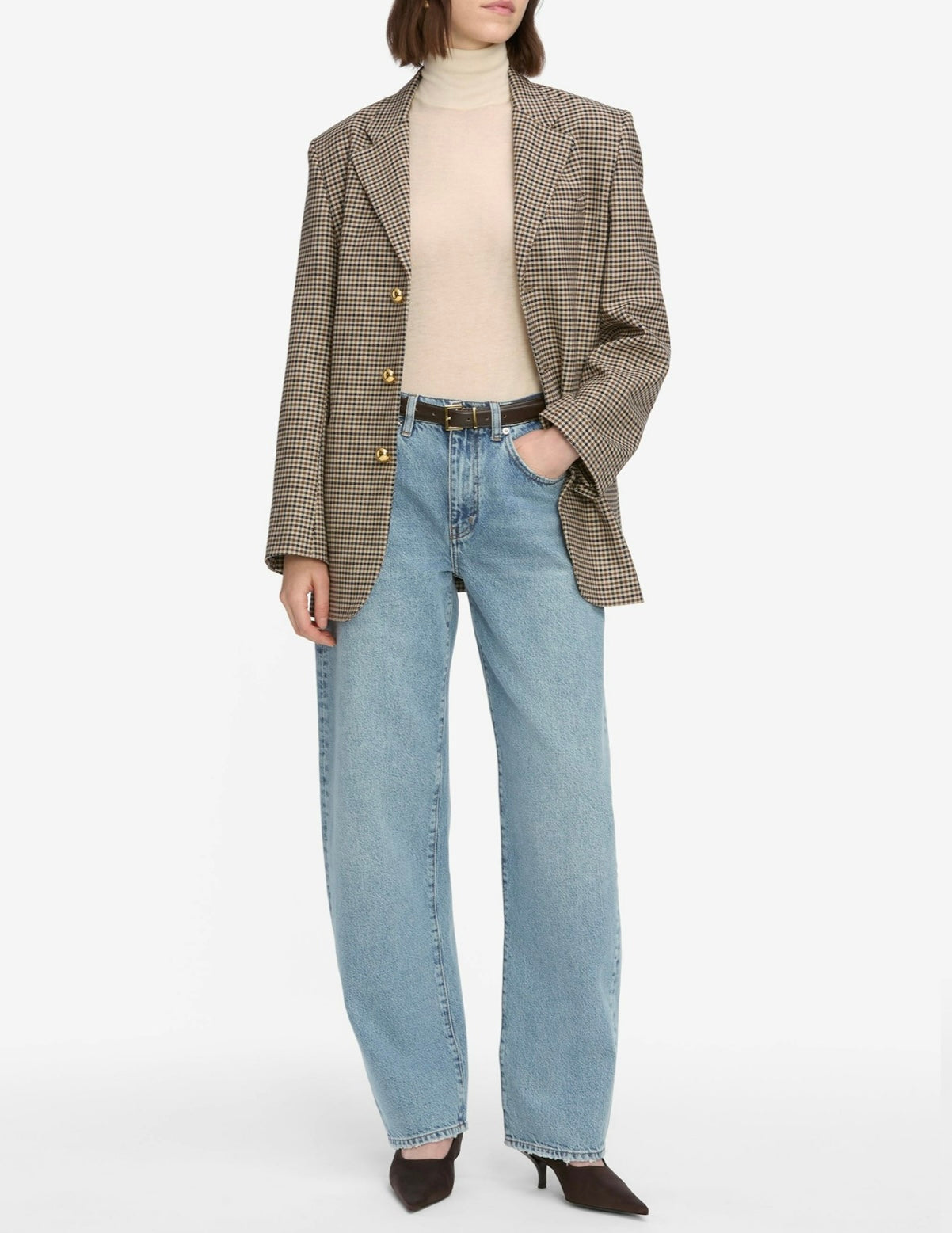 Frame low slung barrel jeans, 27