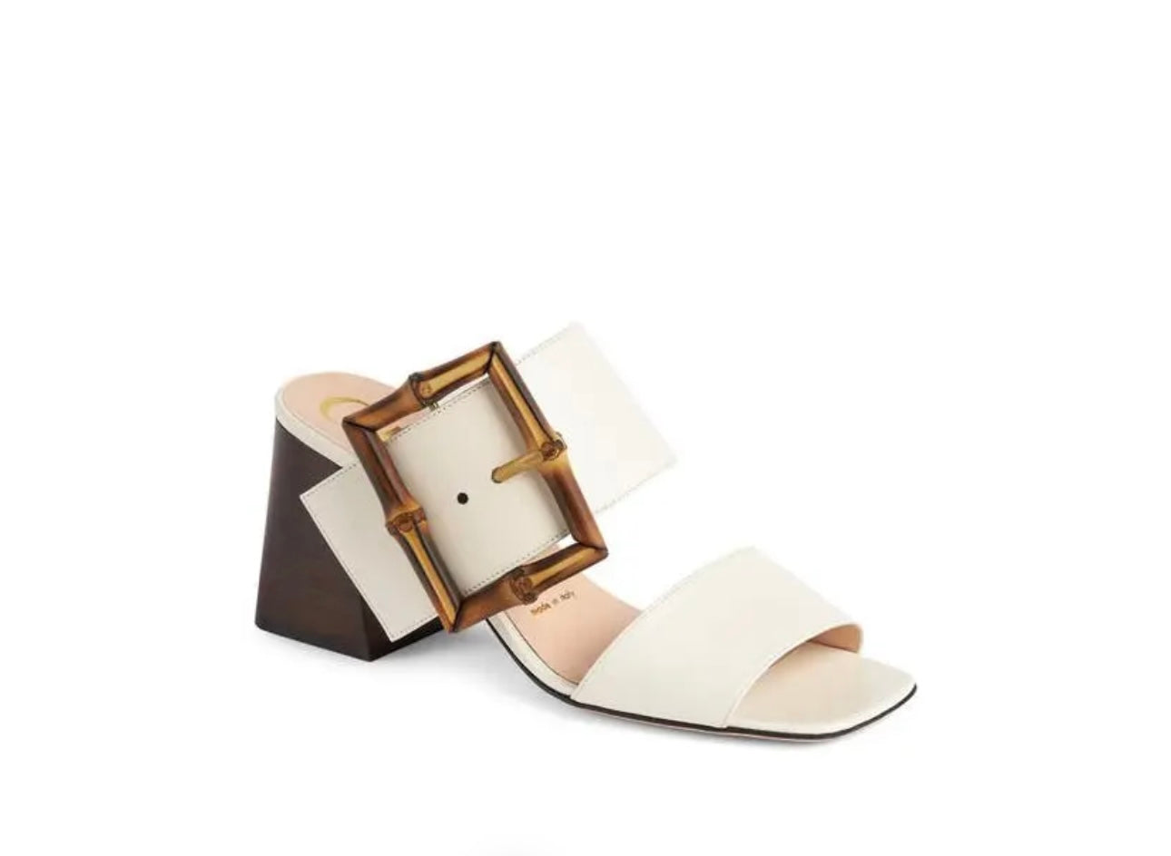 GUCCI 
June Slide Sandal - Mystic White