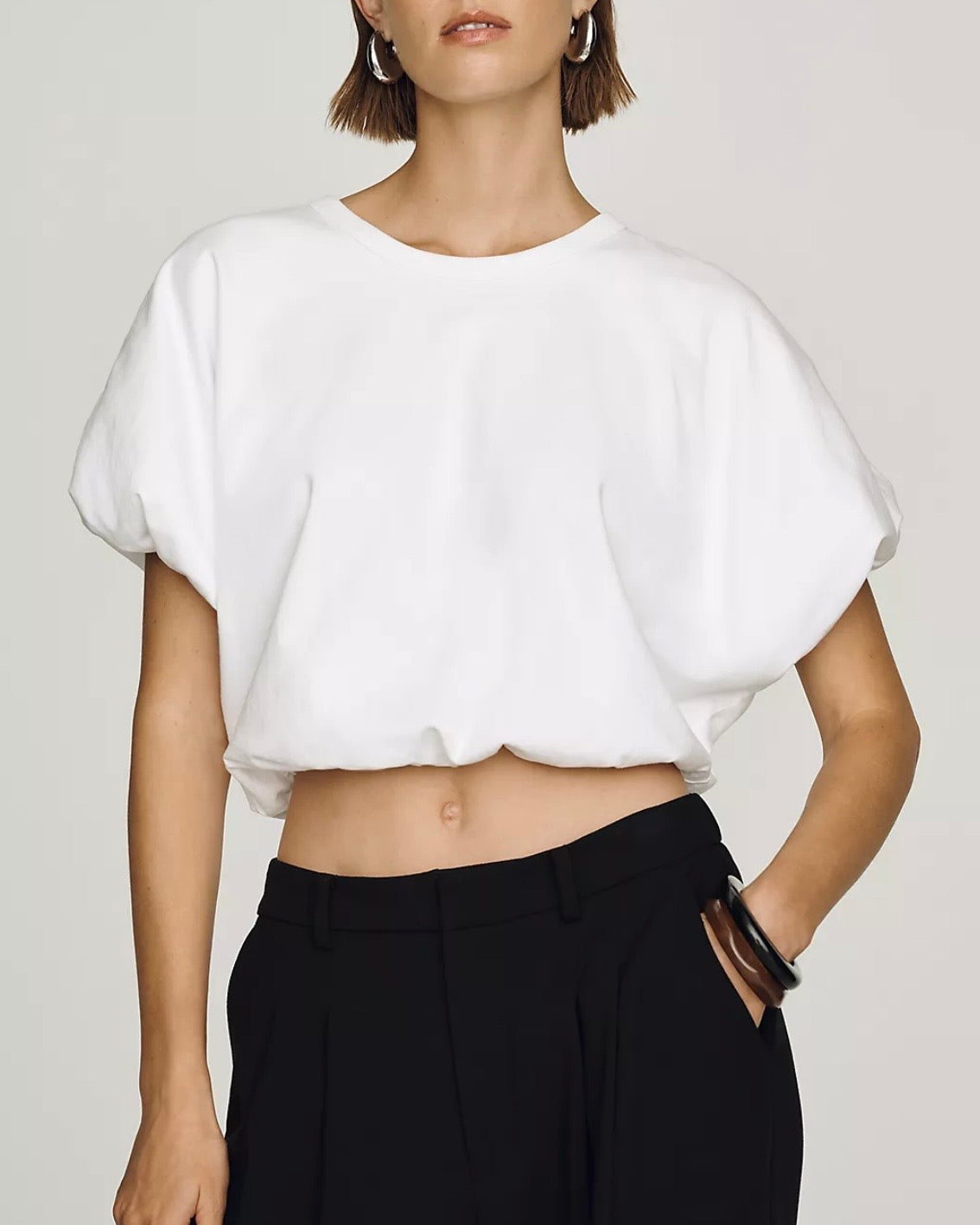 Citizens of Humanity Cotton Gia Bubble-Hem Tee