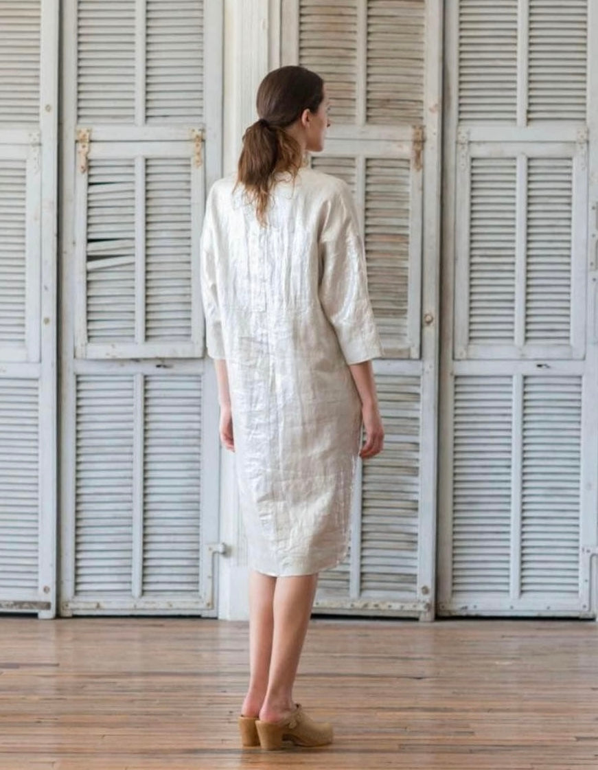 Horses Atelier Metallic Linen Dress