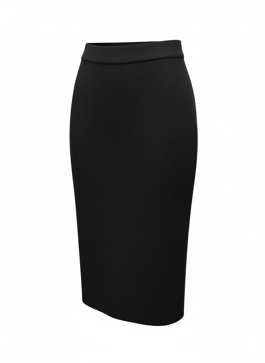 GAUGE81 black knee length skirt