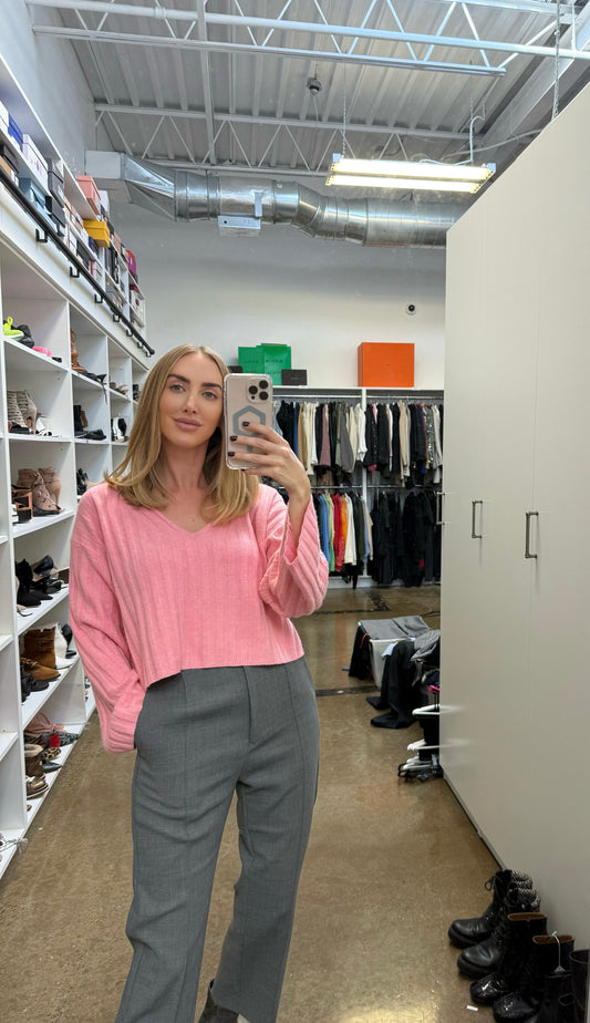 Simkhai - Pink Cropped Sweater