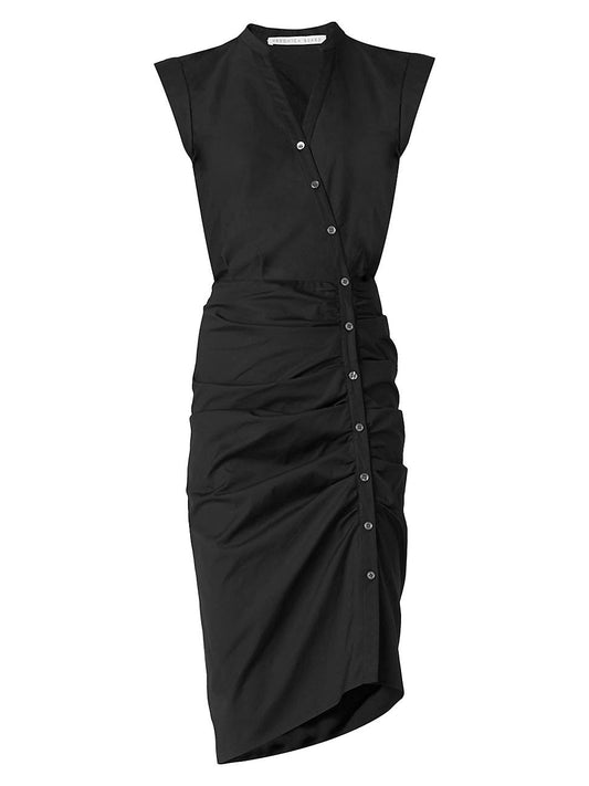 VERONICA BEARD black sleeveless button up dress