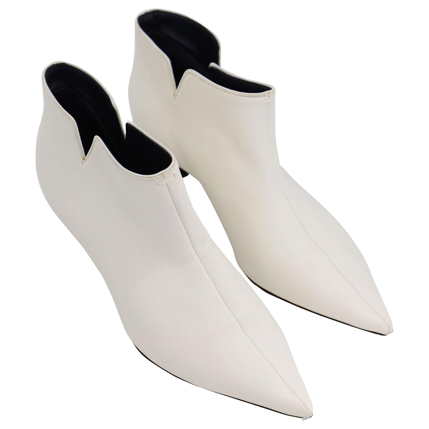 CELINE soft v-neck nappa lambskin booties