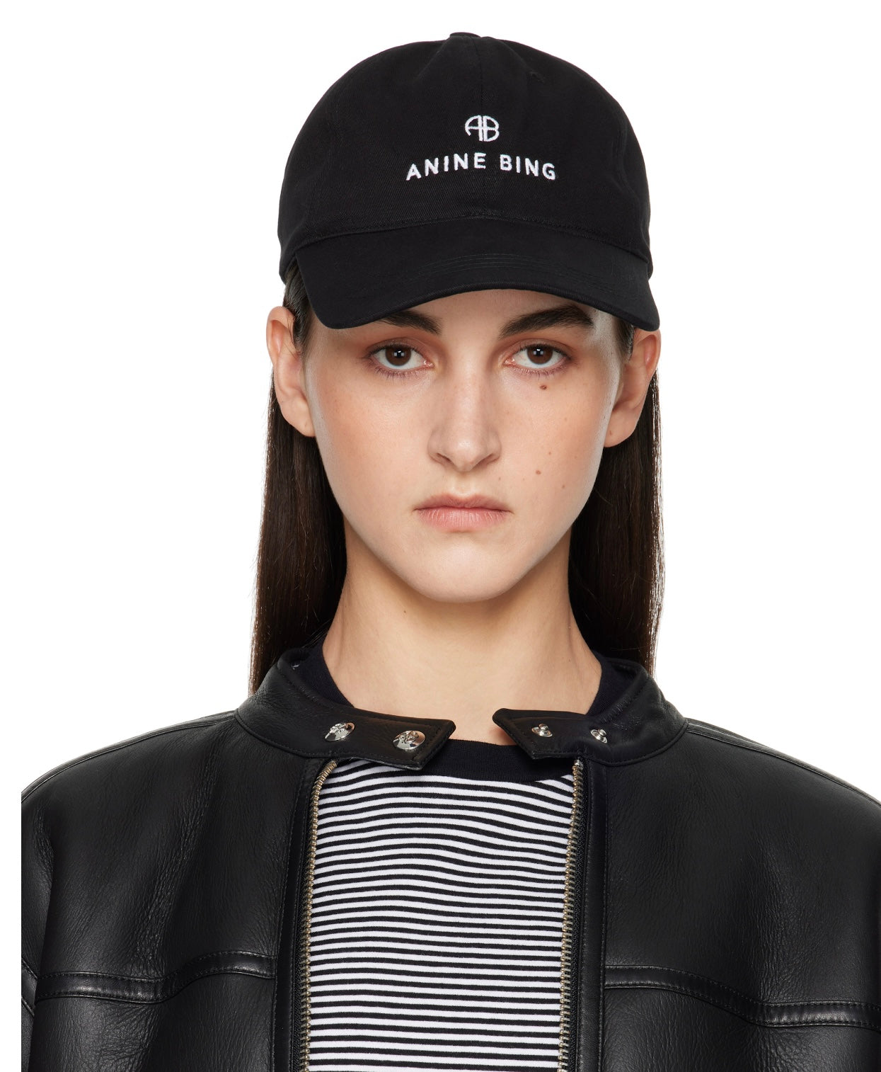 Anine Bing Black Logo Baseball Cap