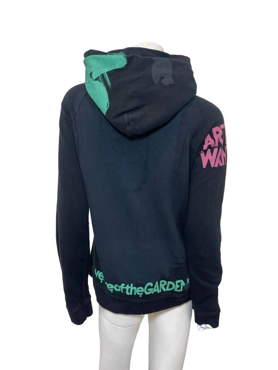 FREE CITY black hoodie with pink/green design