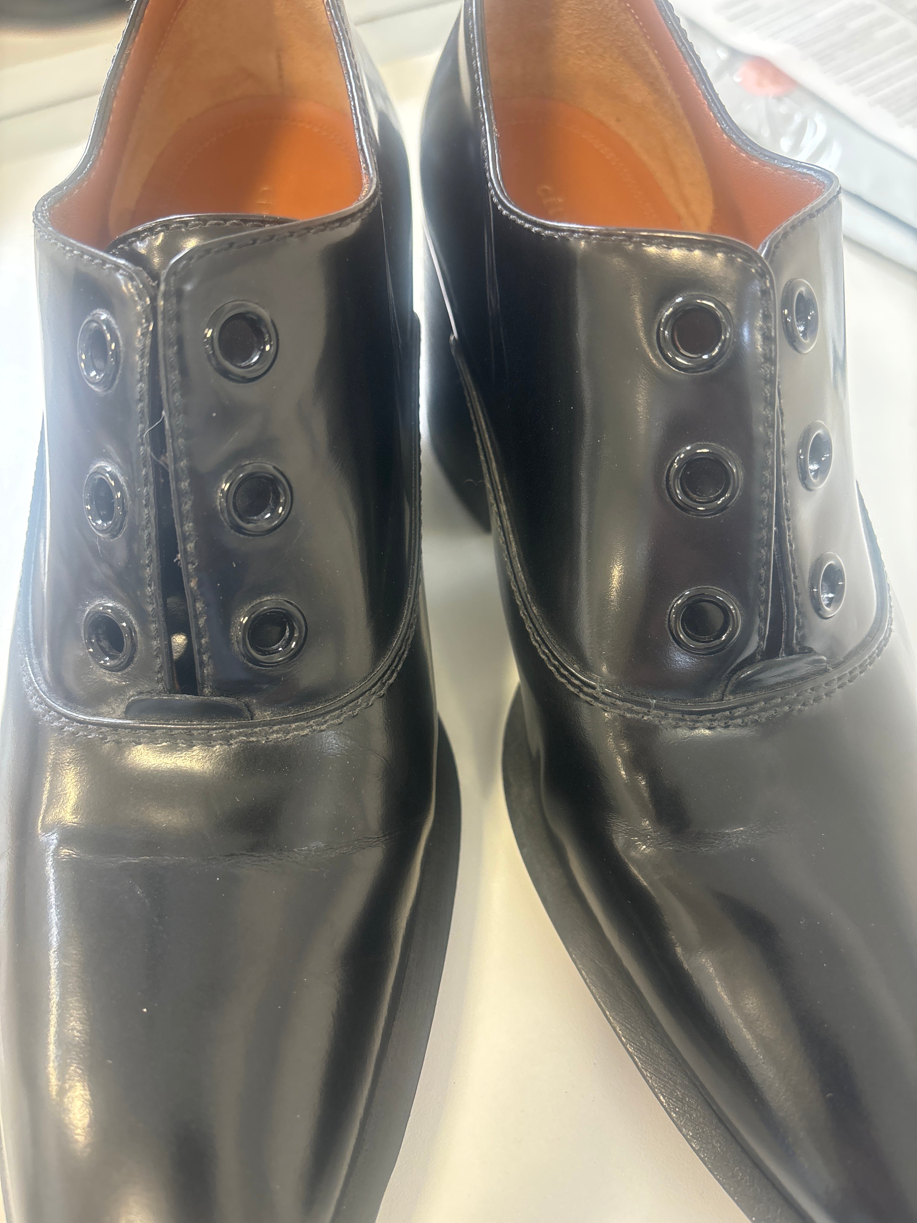 CELINE lace up heel oxford