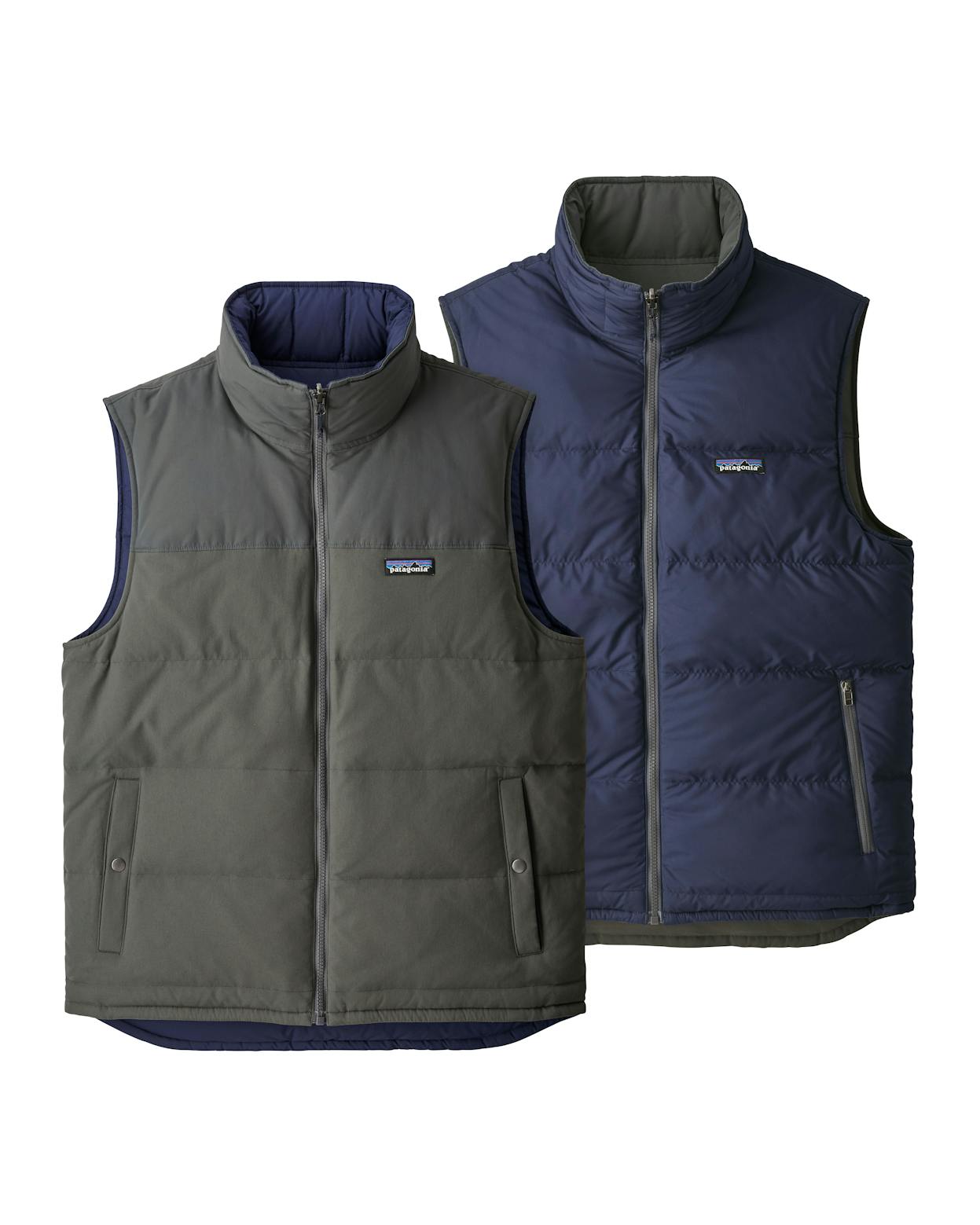 PATAGONIA MENS grey reversible puffer vest