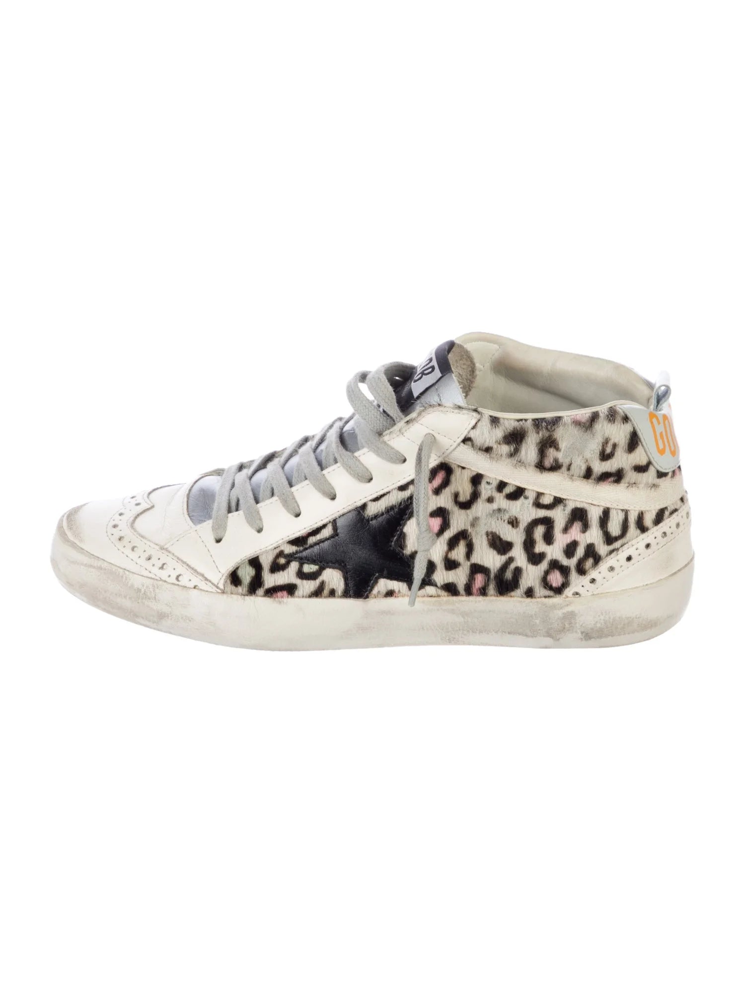 GOLDEN GOOSE leopard high tops