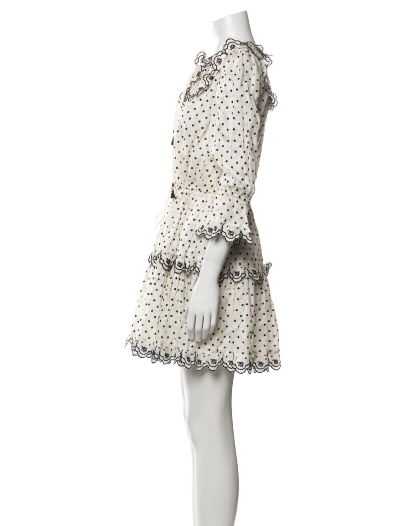 ZIMMERMANN - Polka Dot Linen Mini Dress