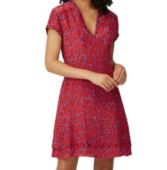 Derek Lam 10 Crosby - floral red v-neck dress