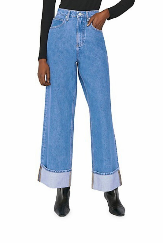 FRAME - Rolled High-Rise Wide-Leg Jean