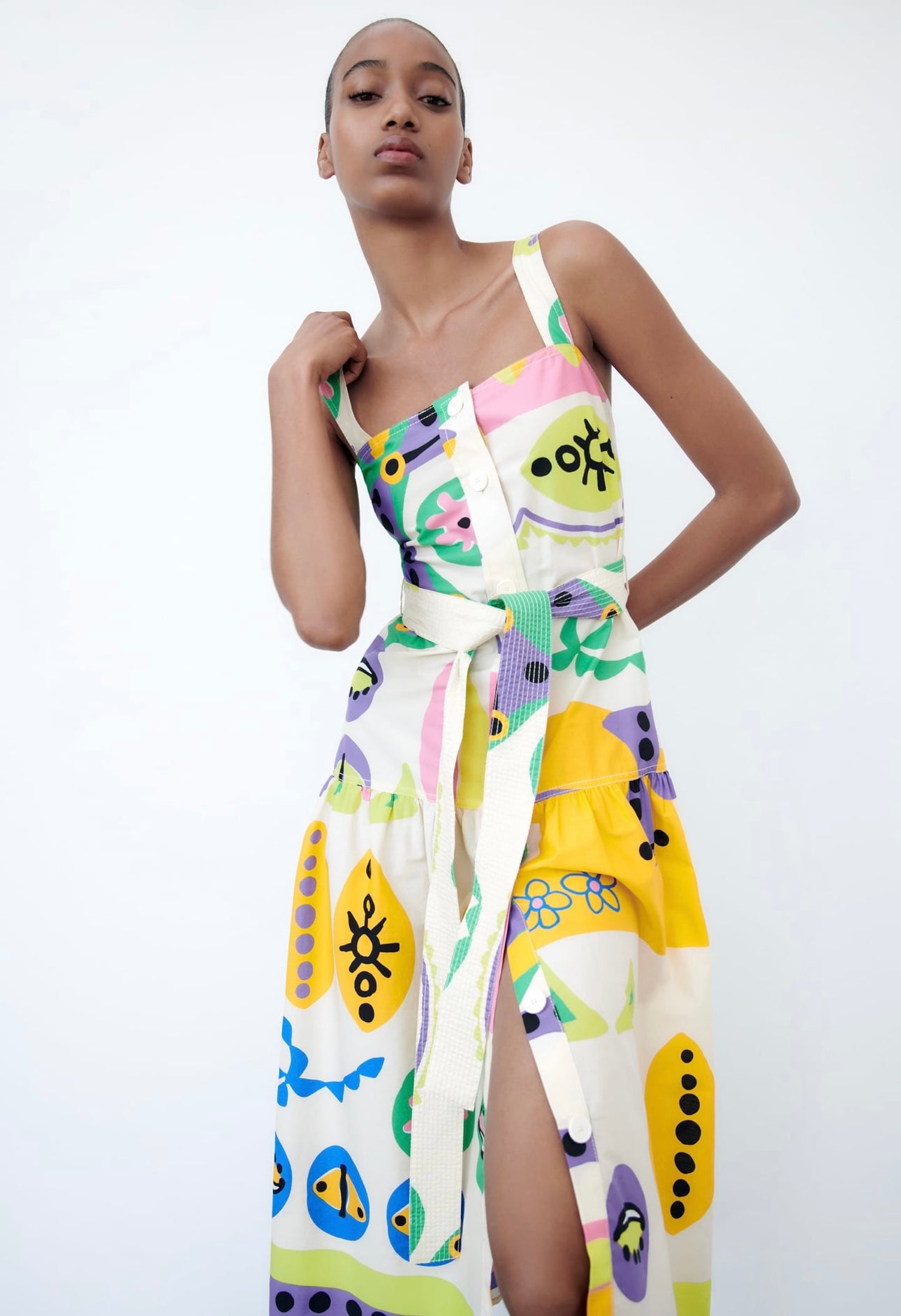 ZARA - Printed Midi Dress