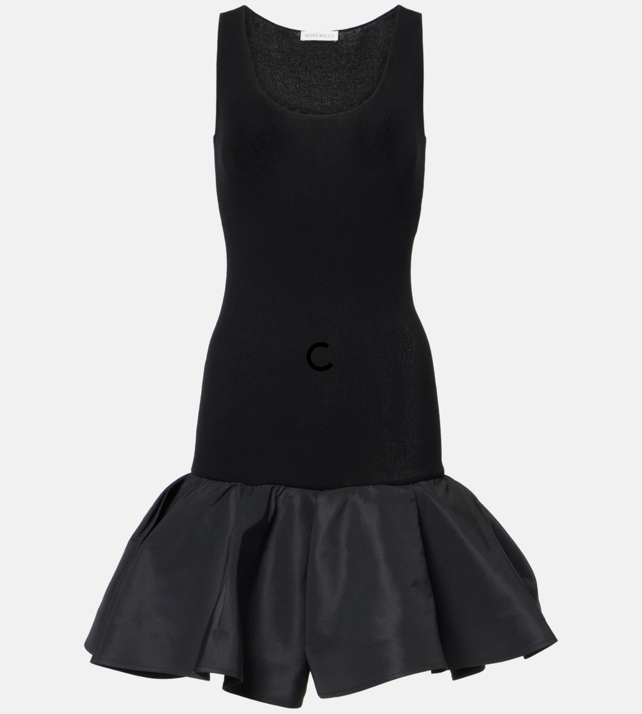 Nina Ricci Peplum Cotton-Blend Midi Dress