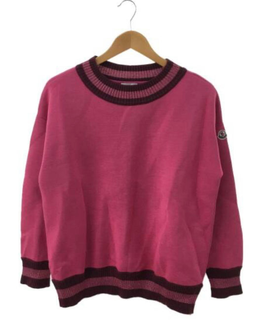 MONCLER - two-tone hot pink sweater with glitter details