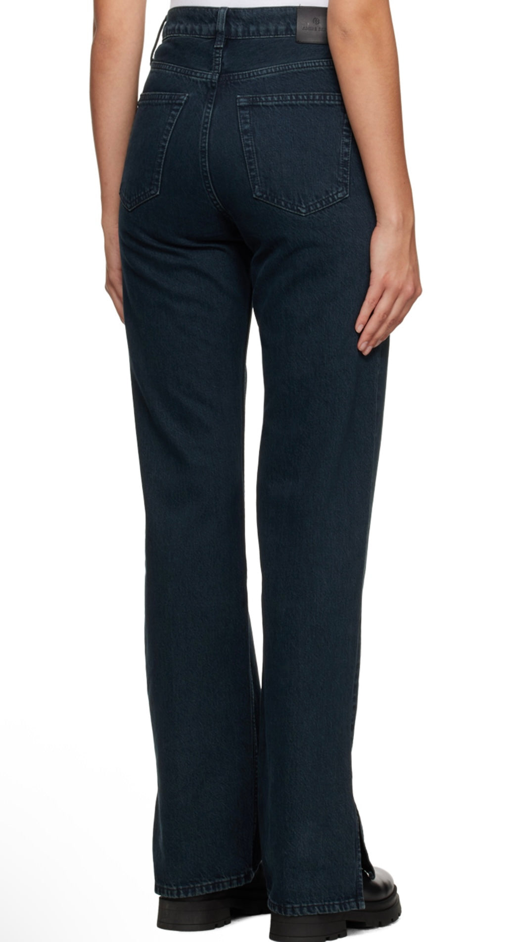 ANINE BING dark blue jeans with slit