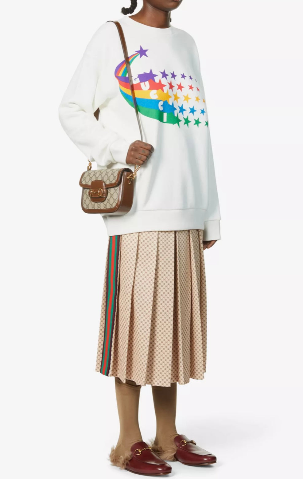 GUCCI
Graphic-print cotton-jersey sweatshirt