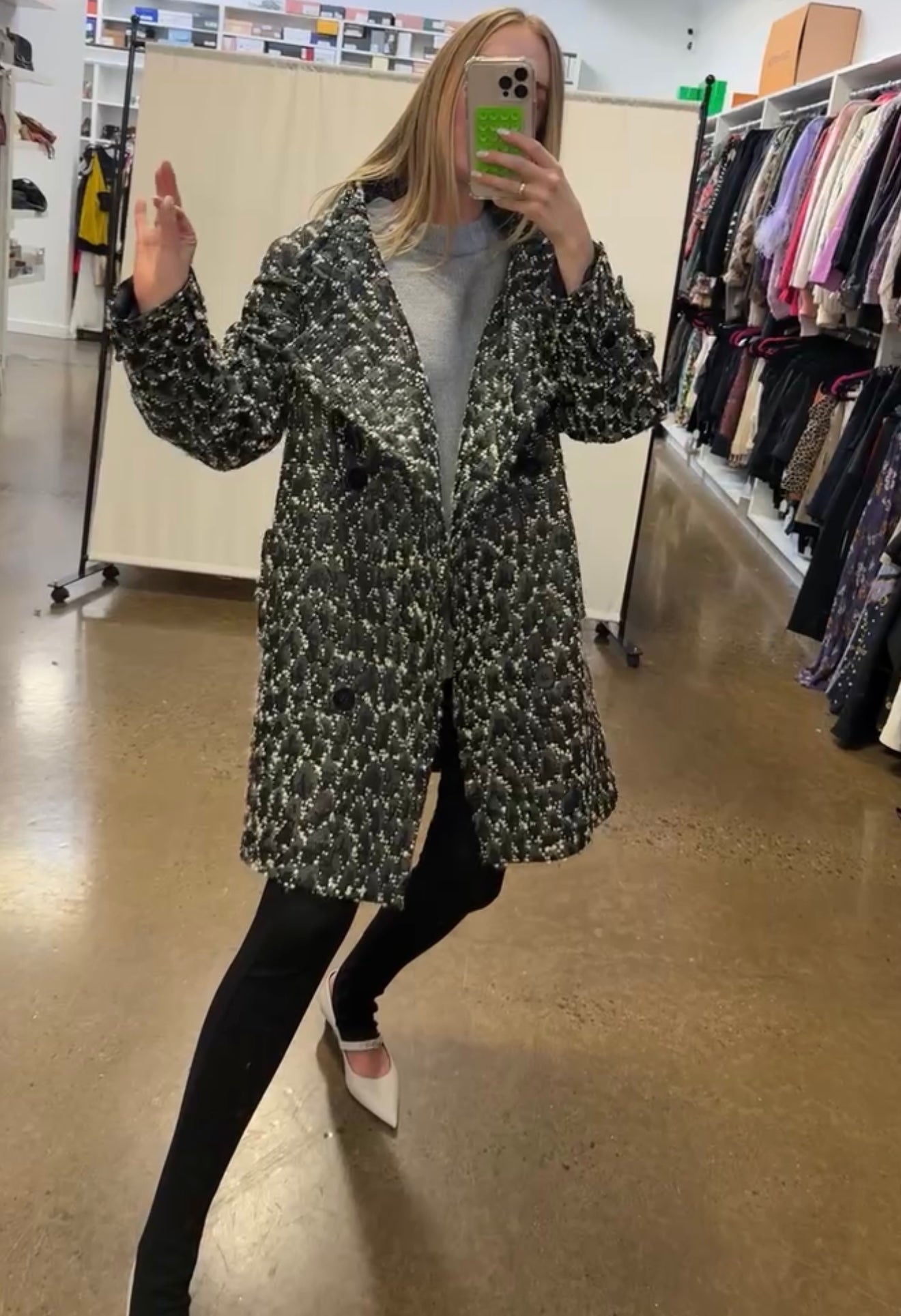 Versace - Black & White Tweed Jacket