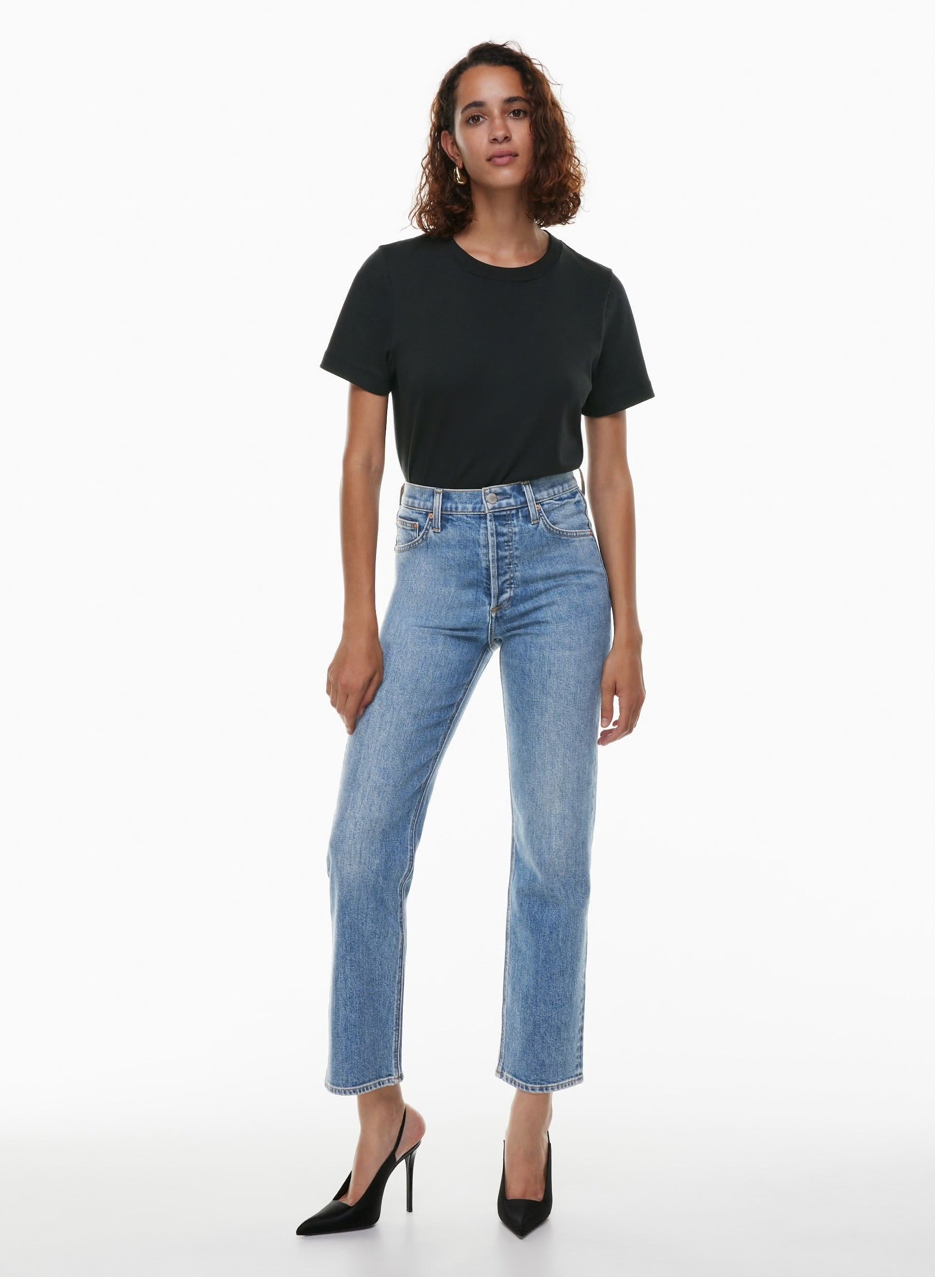 DENIM FORUM the arlo high rose straight jeans