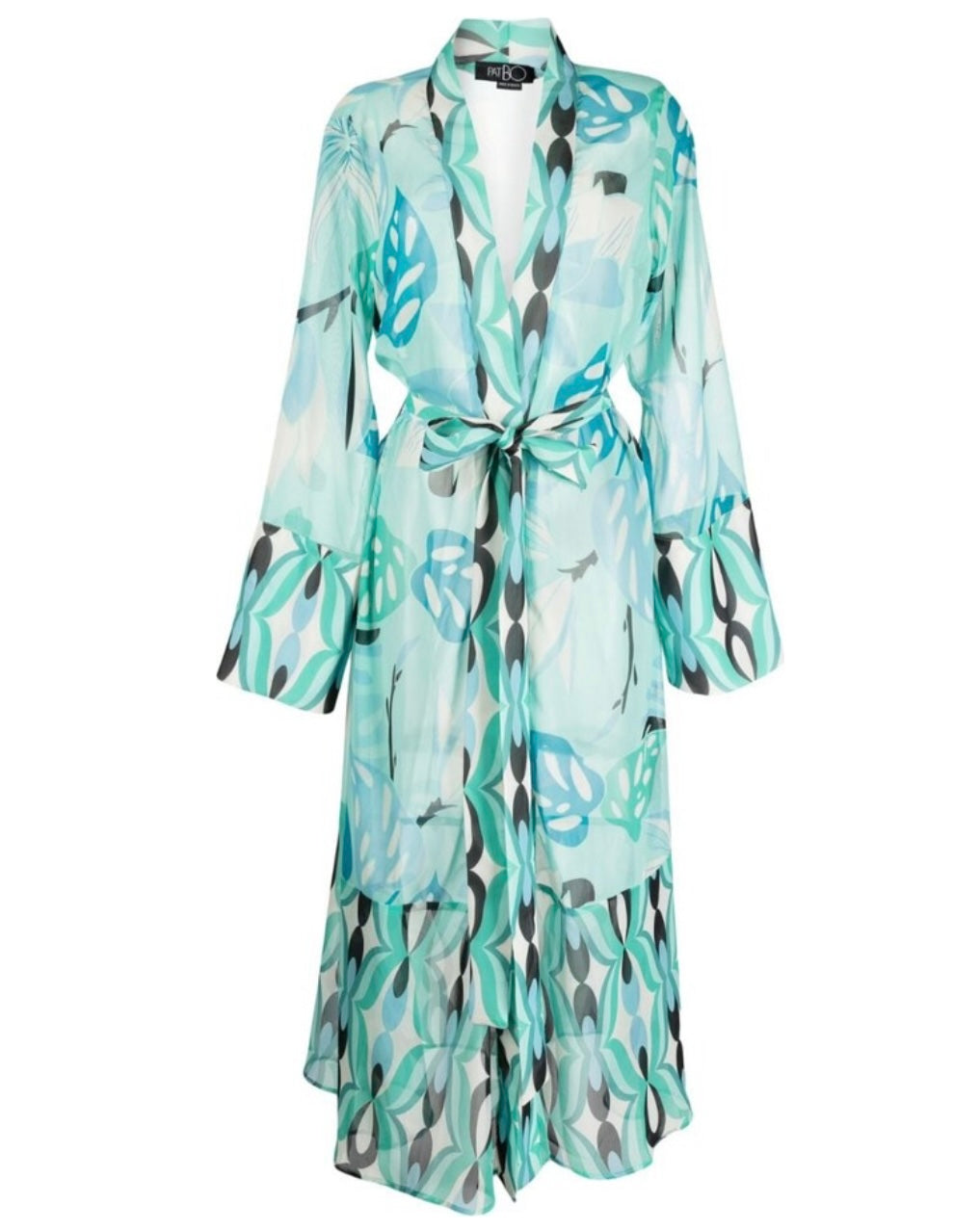 PatBO - Printed Semi-Sheer Beach Robe
