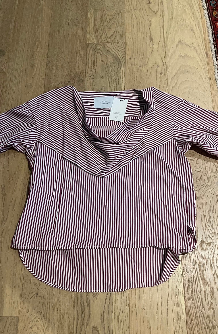 T.LINE
Margaux Shirt - Burgundy Stripe