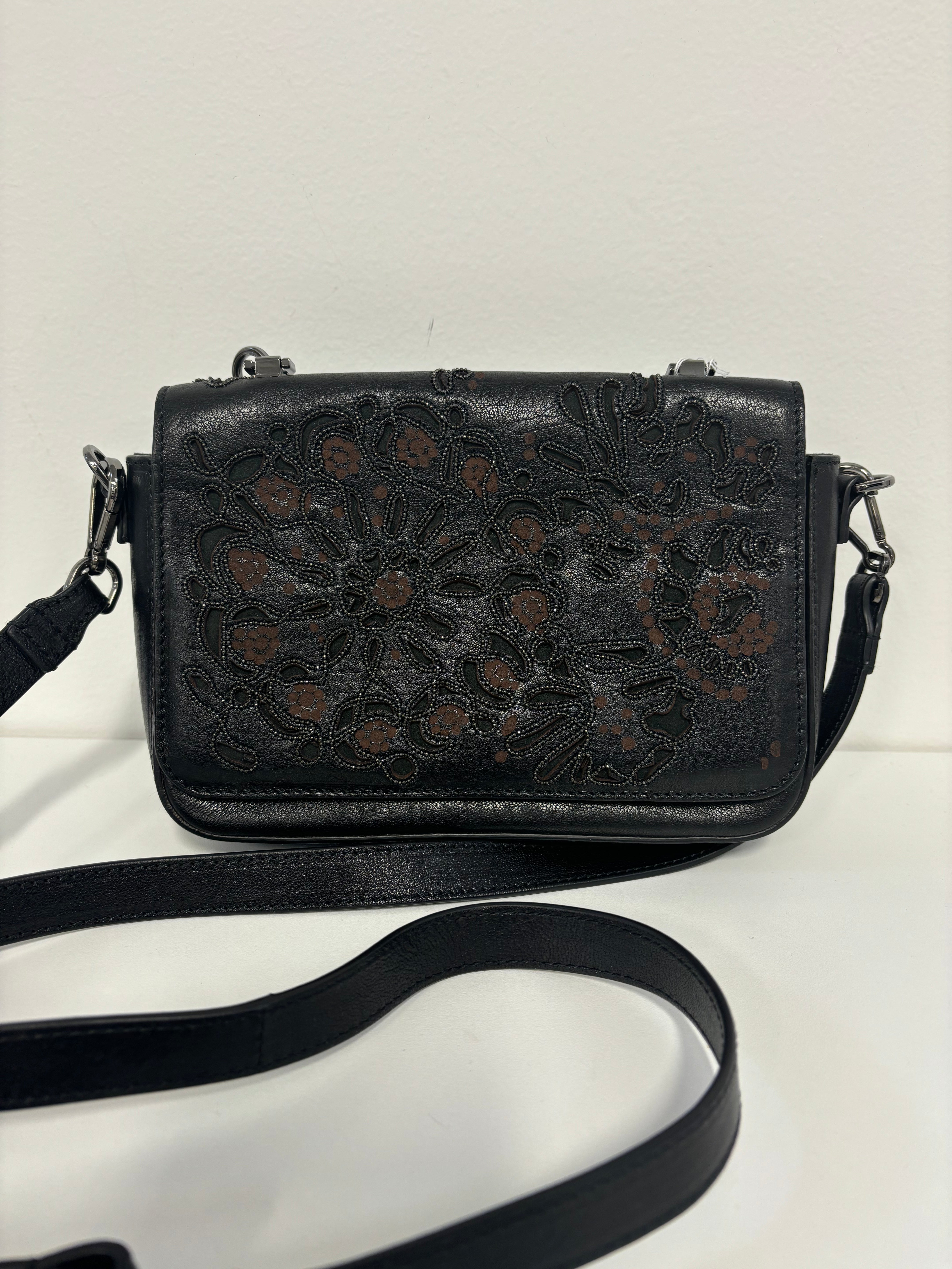 BRUNELLO CUCINELLI brown leather beaded bag
