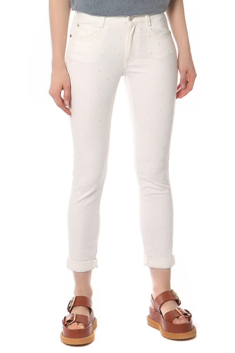 STELLA MCCARTNEY white jeans with stars