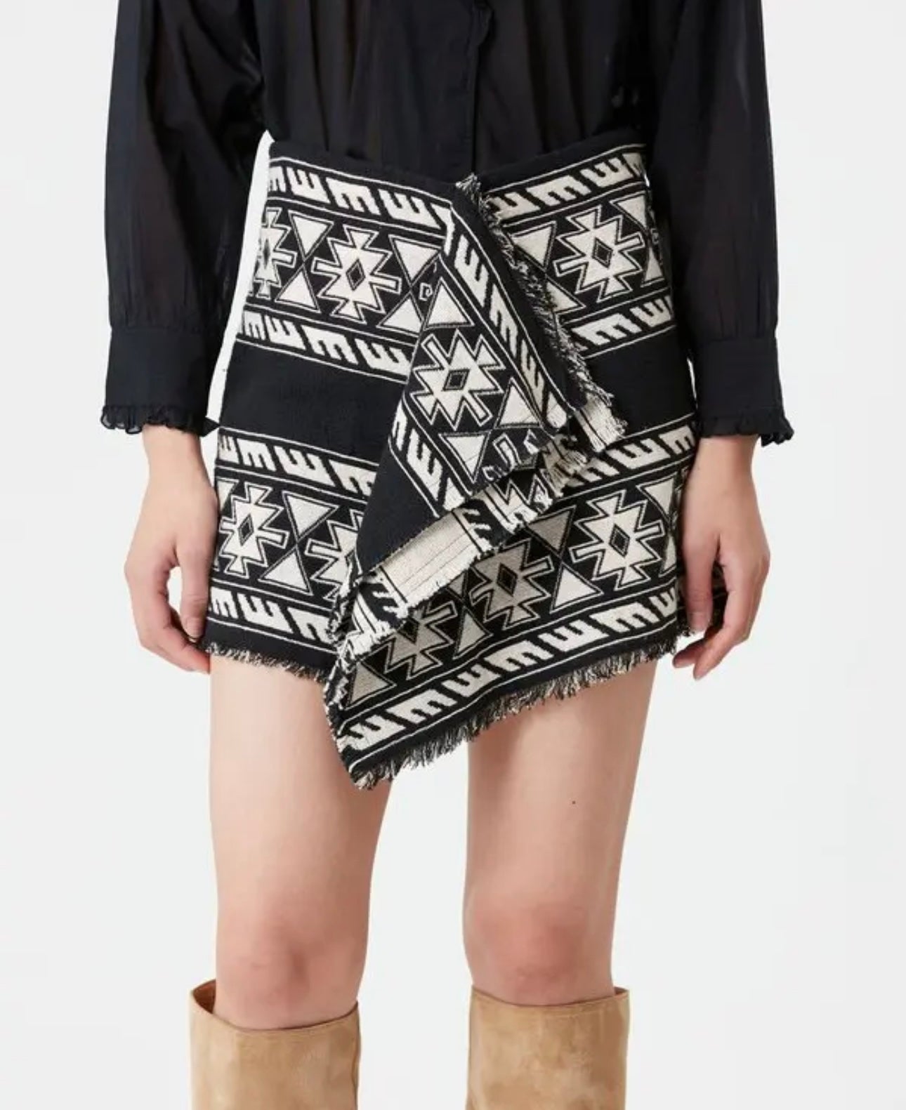 ISABEL MARANT ÉTOILE 
Jiloa Jacquard Miniskirt - Black