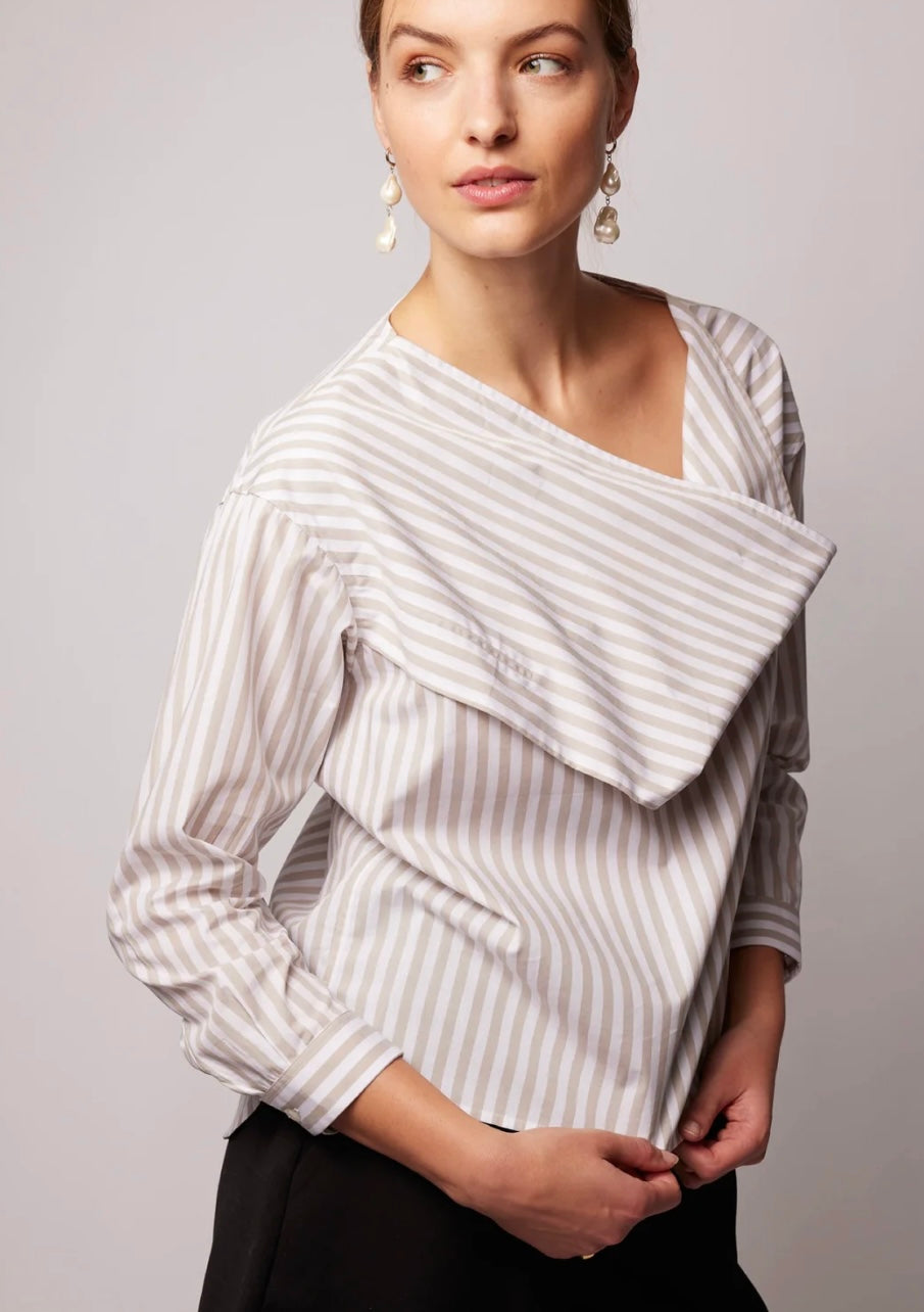 T.LINE - Margaux Shirt - Sand Stripe