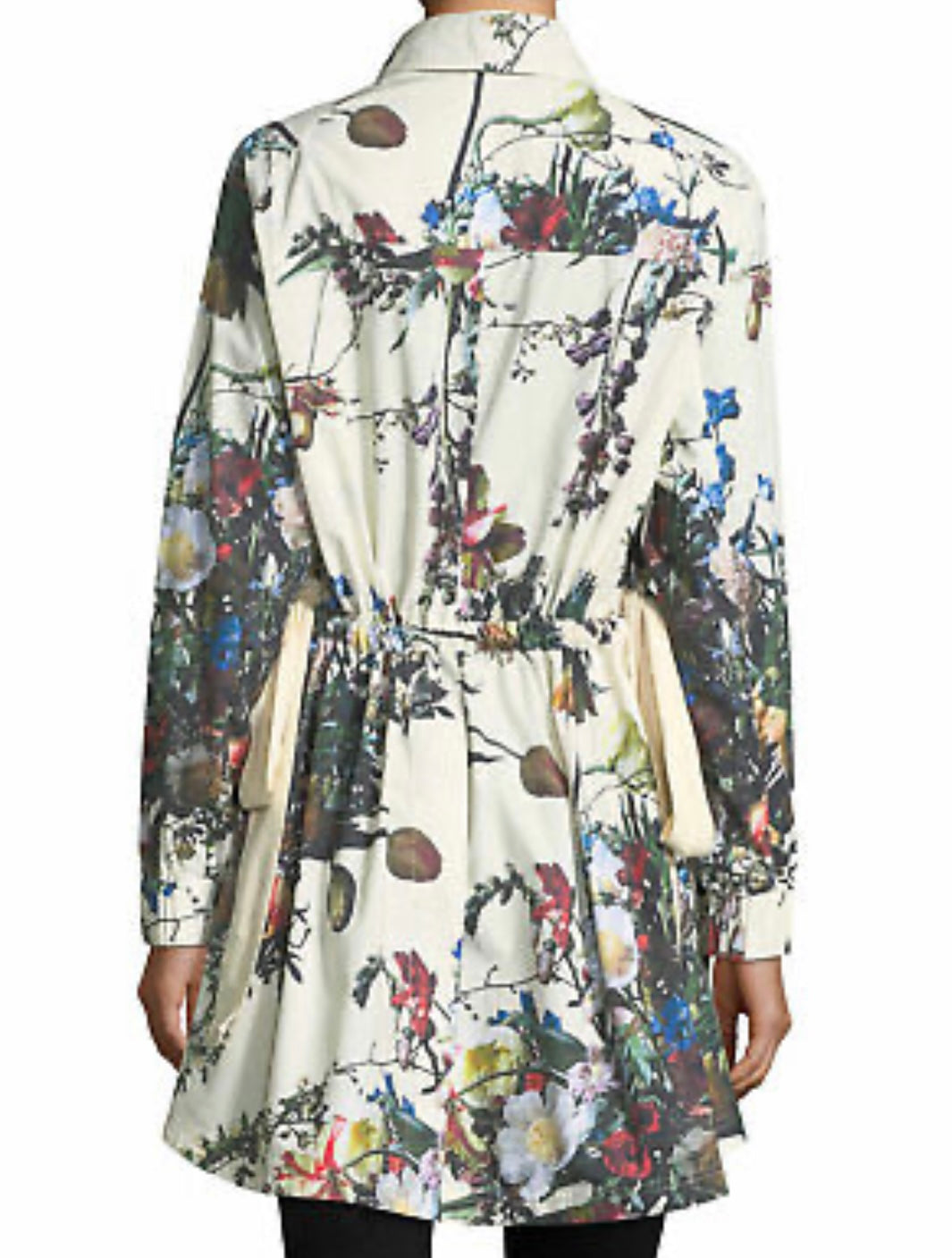 ADAM LIPPES Printed Poplin High-Low Anorak Jacket