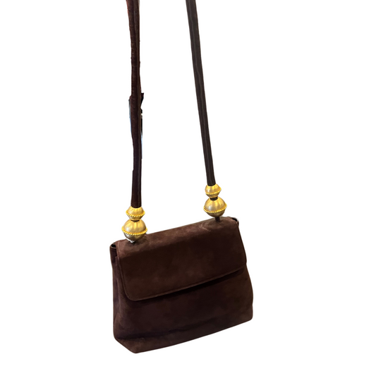 DI SANDRO suede bag with gold details