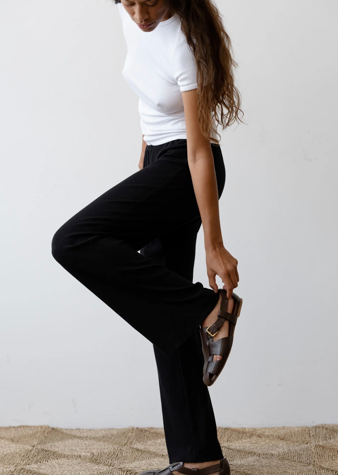 Donni The Baby Rib Scallop Pant, S