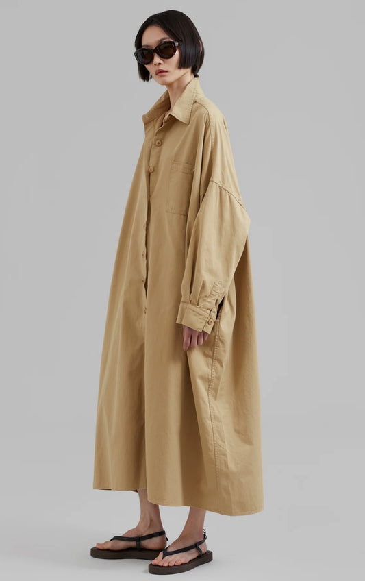 The Frankie Shop - KASON OVERSIZED SHIRT DRESS - SAHARA