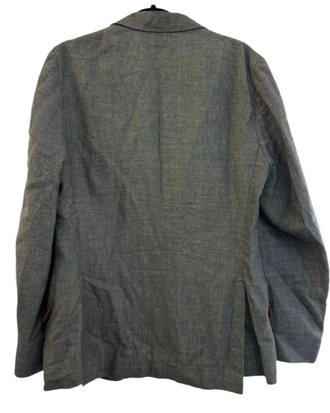 BRUNELLO CUCINELLI dark grey linen/silk mix blazer jacket