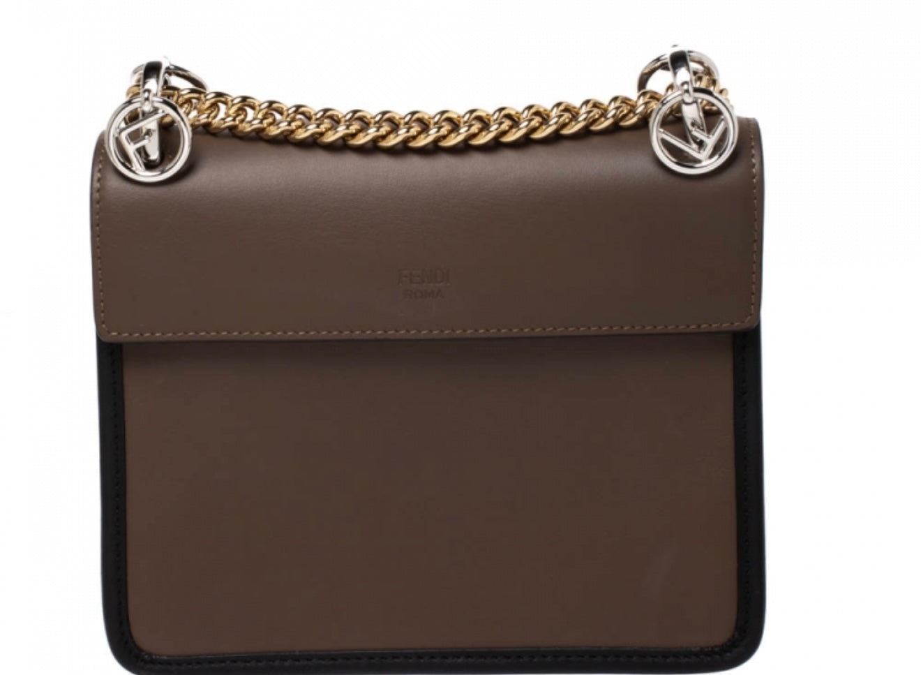 Fendi Kan I F small crossbody bag in brown