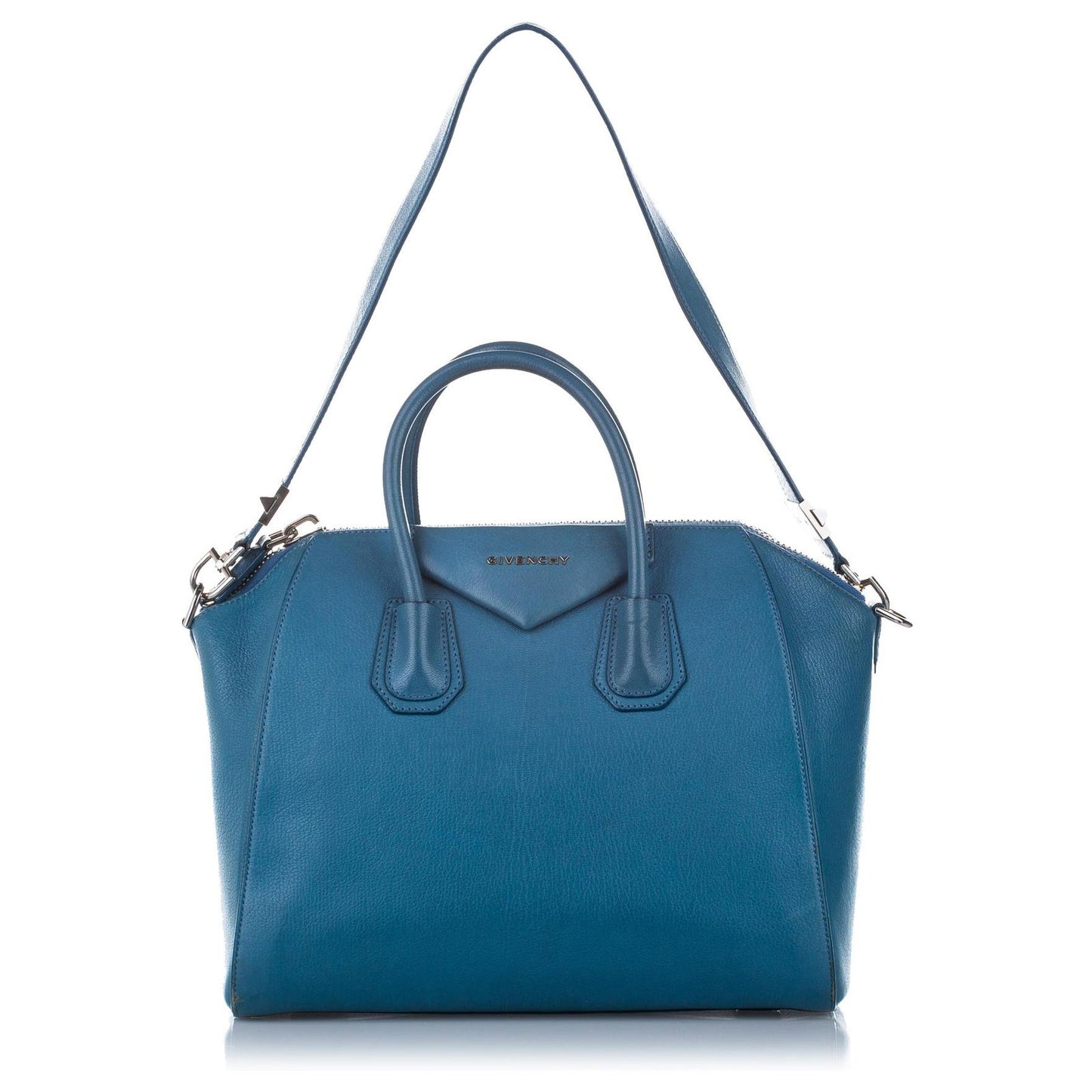 GIVENCHY antigona blu petrolio borsa a spalla bag